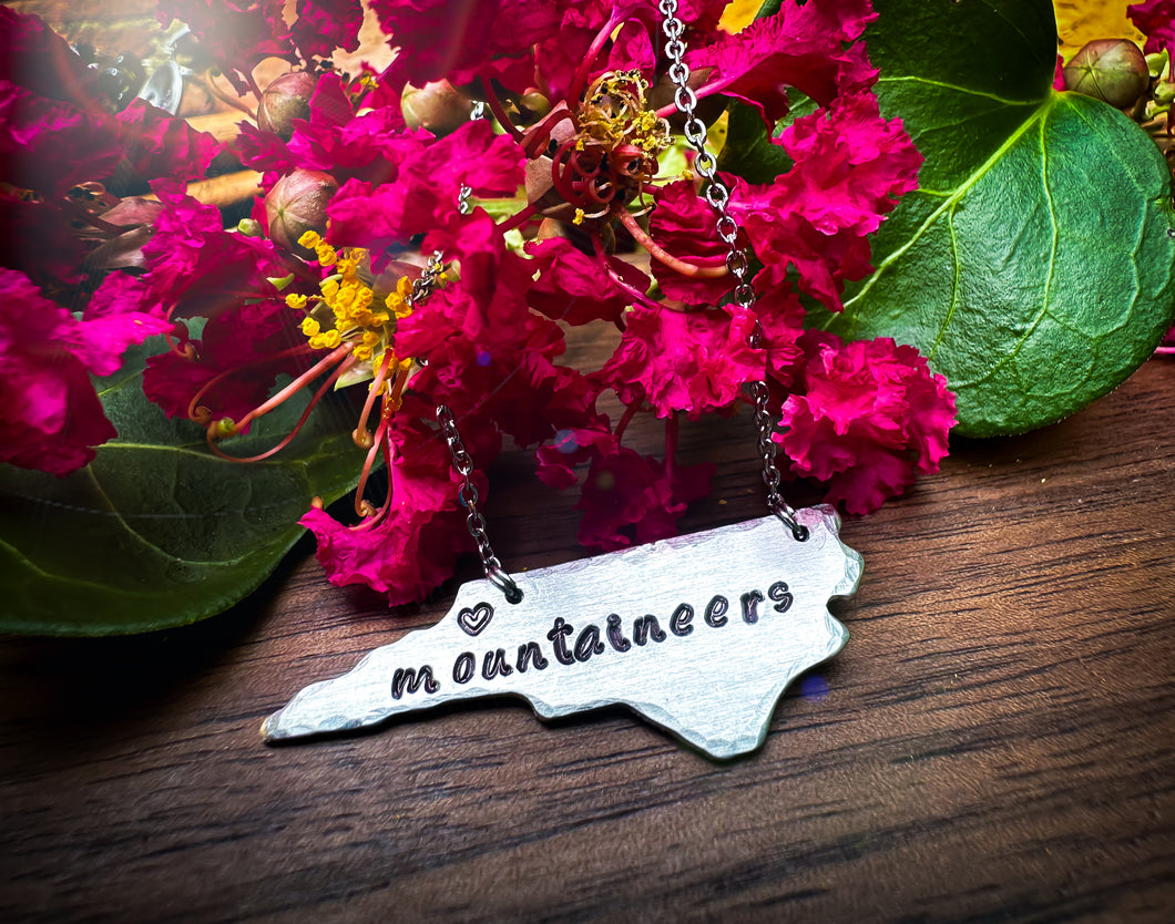 ⛰️App State “mountaineers” NC Necklace