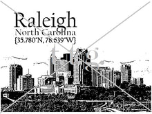 Raleigh North Carolina Skyline Art Print