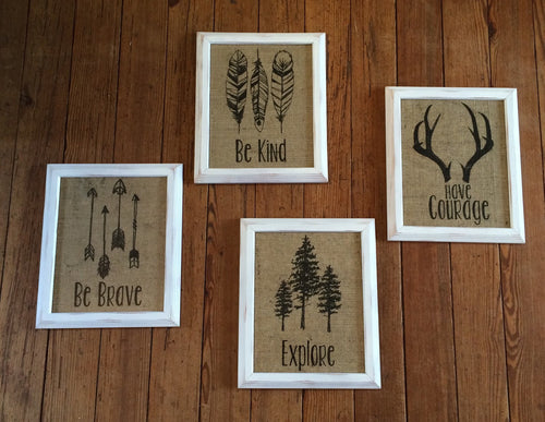 Woodland Nursery Series -  Be Kind • Have Courage • Explore • Be Brave