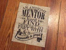 Burlap Teacher Appreciation Print - "An Awesome Mentor is..."