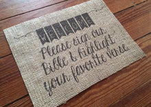 "Please Sign Our Bible" - Guestbook Alternative Burlap Sign