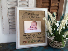 🌈"Without The Rain, There Would Never Be Any Rainbows" Rainbow Baby Burlap Print
