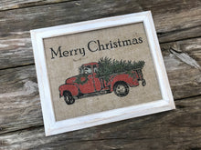 Red Truck and Tree - Merry Christmas