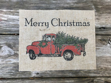 Red Truck and Tree - Merry Christmas