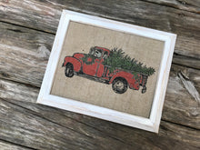 Red Truck and Tree Christmas Print