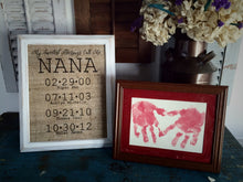 "My Sweetest Blessings Call Me Nana" Personalized Burlap Sign
