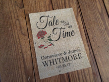 "Tale as Old as Time" Burlap Print