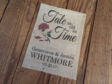 "Tale as Old as Time" Burlap Print