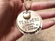 "Teachers Create Love & Inspire" - Educator Ornament