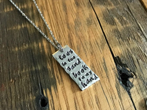 Toes in the Sand • Book in my Hand - Necklace