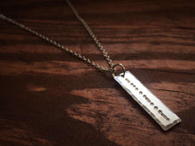 "BFF" Morse Code Vertical Bar Necklace