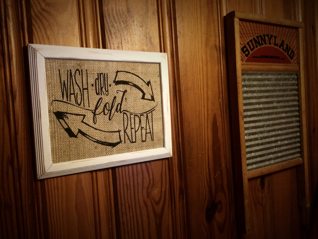 Laundry Room Burlap Print - 