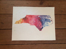 Watercolor North Carolina Linen Art Print