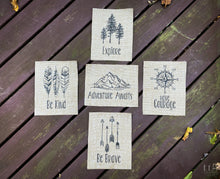 Adventure Series - Set of Five (5) - Be Kind • Have Courage • Explore • Be Brave • Adventure Awaits