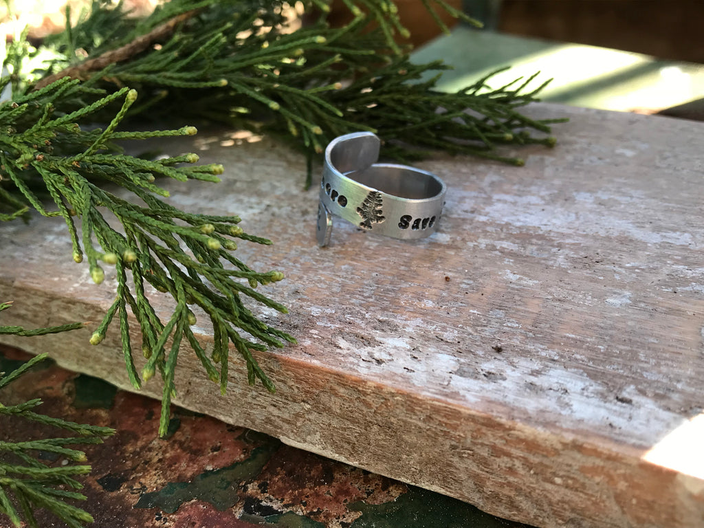 Plant More 🌲 Save the 🐝 Clean the 🌊 - Hand-Stamped Wrap Ring – The ...